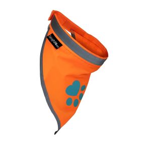Orange Dog Bandana XL Size Hi Visibility Reflective Blaze Orange Bandana for Large Pets Safety Accessories for Walking Camping and Off Leash Explorati