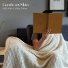 100% Cotton Waffle Weave Throw Blanket 50x70 inch Ivory Color Lightweight Soft and Breathable Throw Blanket for All Season Skin Friendly Blanket for C