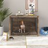 Dog Crate Furniture ,Wooden Dog Crate with Double Doors, Dog Furniture, Indoor Dog Kennel,