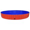 Foldable Dog Swimming Pool Red 118.1"x15.7" PVC