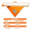Orange Dog Bandana L Size Hi Visibility Reflective Blaze Orange Bandana for Large Pets Safety Accessories for Walking Camping and Off Leash Exploratio