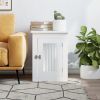 Dog Crate Furniture White 17.7"x24.4"x23.2" Engineered Wood