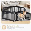 Dog Playpen, 24" Exercise 6-Panel Pet Playpen with Door, Safe and Secure, Folding and Portable Puppy Playpen for Puppies and Small Dogs, Black
