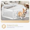 Dog Playpen, 24" Exercise 6-Panel Pet Playpen with Door, Safe and Secure, Folding and Portable Puppy Playpen for Puppies and Small Dogs, White