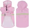 Waterproof Dog Raincoat, Leisure Lightweight, Reflective Rain Jacket with Hood