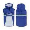 Waterproof Dog Raincoat, Leisure Lightweight, Reflective Rain Jacket with Hood